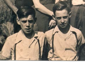 Twins Ed and Ted (Garfield) Benedict around age nine